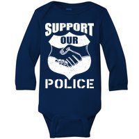 Support Our Police Baby Long Sleeve Bodysuit