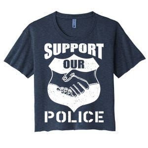 Support Our Police Women's Crop Top Tee