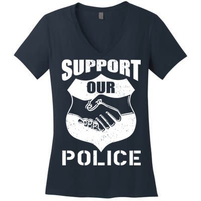 Support Our Police Women's V-Neck T-Shirt