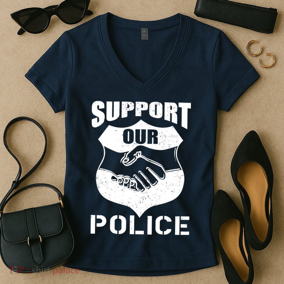 Support Our Police Women's V-Neck T-Shirt