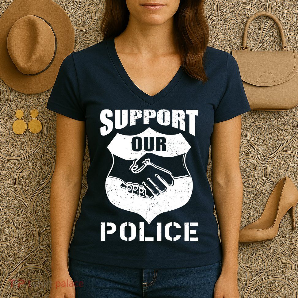 Support Our Police Women's V-Neck T-Shirt