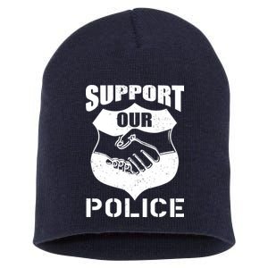 Support Our Police Short Acrylic Beanie