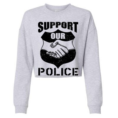 Support Our Police Cropped Pullover Crew