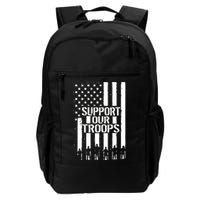 Support Our Troops Distressed American Flag Backpack