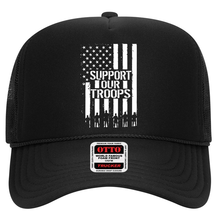 Support Our Troops Distressed American Flag Hat