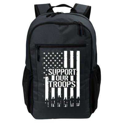 Support Our Troops Distressed American Flag Daily Commute Backpack