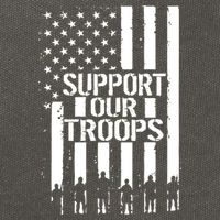 Support Our Troops Distressed American Flag Cotton Canvas Backpack