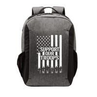 Support Our Troops Distressed American Flag Vector Backpack