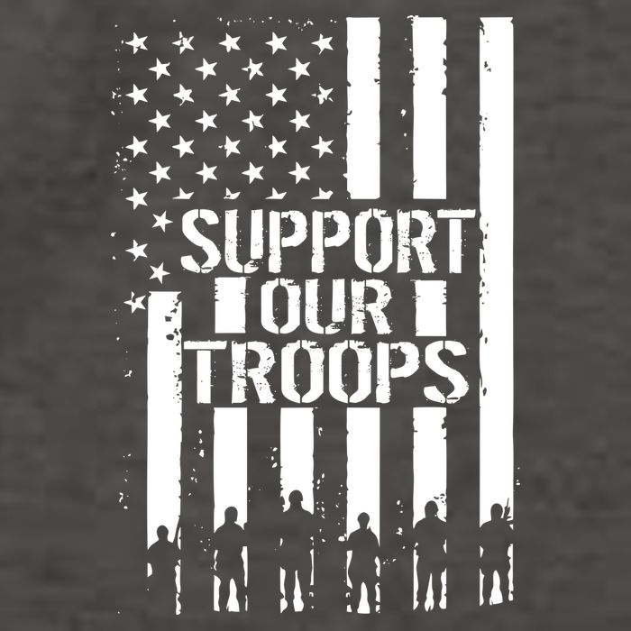 Support Our Troops Distressed American Flag Vector Backpack