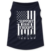 Support Our Troops Distressed American Flag Doggie Tank
