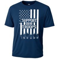 Support Our Troops Distressed American Flag Performance Shirt