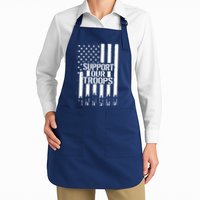 Support Our Troops Distressed American Flag Apron