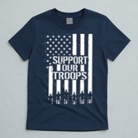 Support Our Troops Distressed American Flag T-Shirt