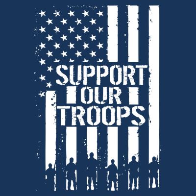 Support Our Troops Distressed American Flag T-Shirt