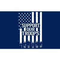 Support Our Troops Distressed American Flag Bumper Sticker