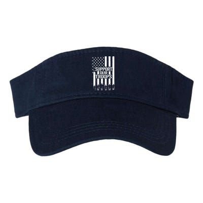 Support Our Troops Distressed American Flag Visor
