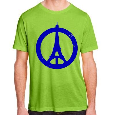 Support Paris Peace Sign Eiffel Tower Adult ChromaSoft Performance T-Shirt