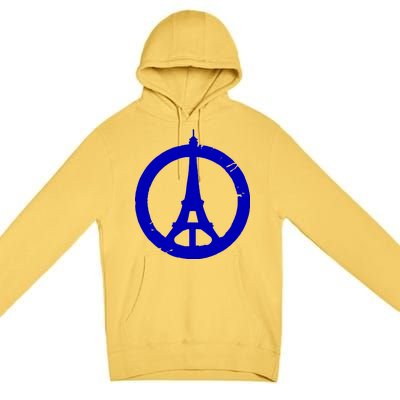 Support Paris Peace Sign Eiffel Tower Premium Pullover Hoodie