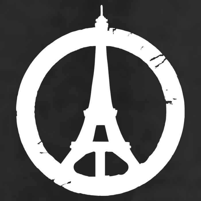 Support Paris Peace Sign Eiffel Tower Cool Comfort Performance Bucket Hat
