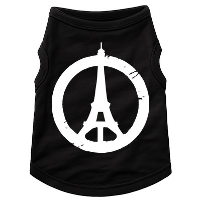 Support Paris Peace Sign Eiffel Tower Doggie Tank