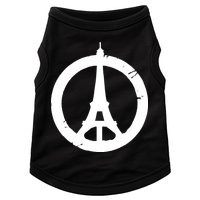 Support Paris Peace Sign Eiffel Tower Doggie Tank