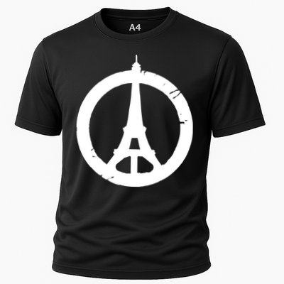 Support Paris Peace Sign Eiffel Tower Performance Shirt