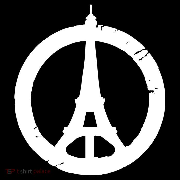 Support Paris Peace Sign Eiffel Tower Performance Shirt