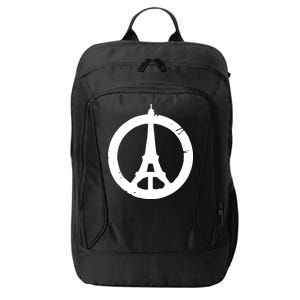 Support Paris Peace Sign Eiffel Tower City Backpack