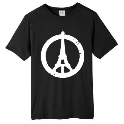 Support Paris Peace Sign Eiffel Tower Tall Fusion ChromaSoft Performance T-Shirt