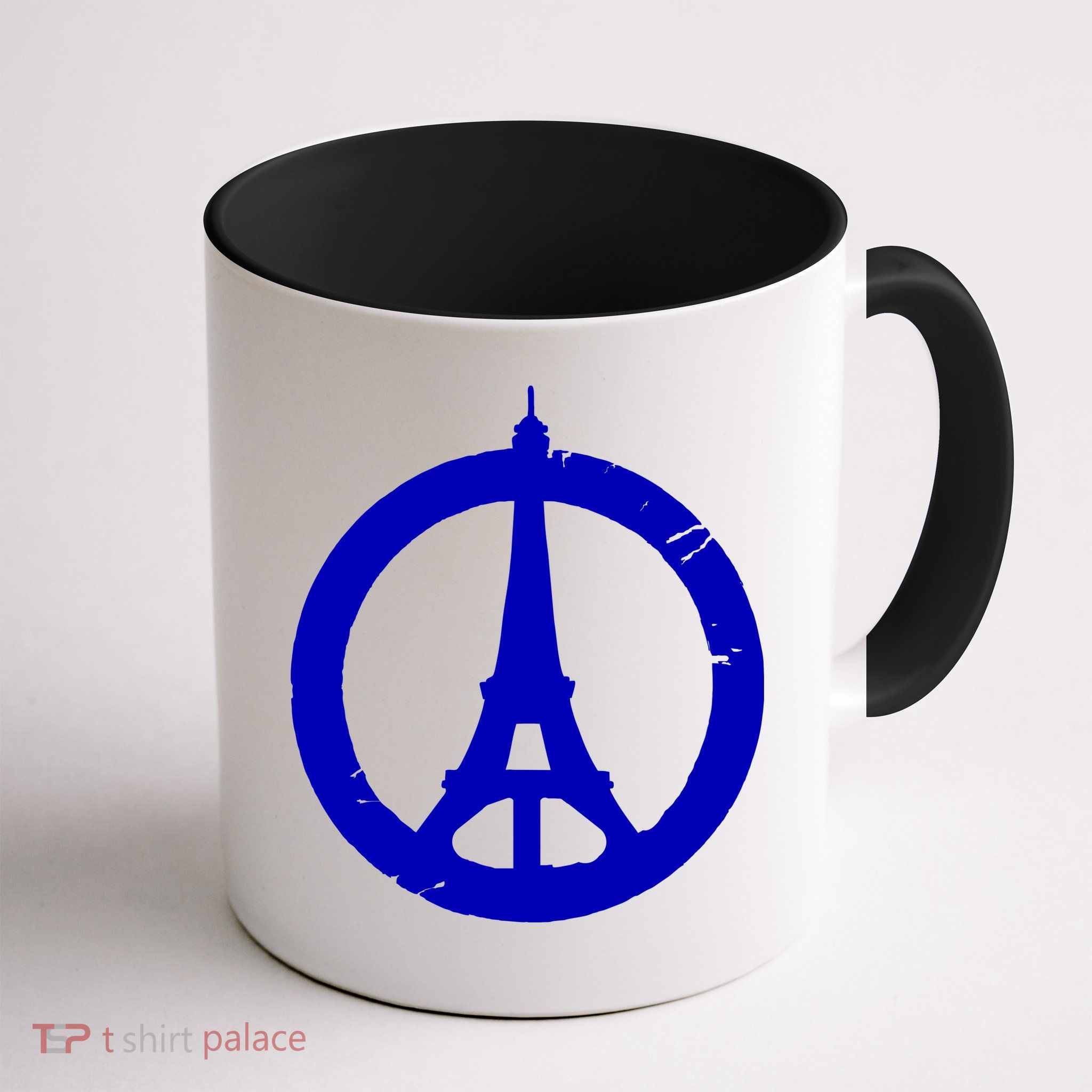 Support Paris Peace Sign Eiffel Tower Mug