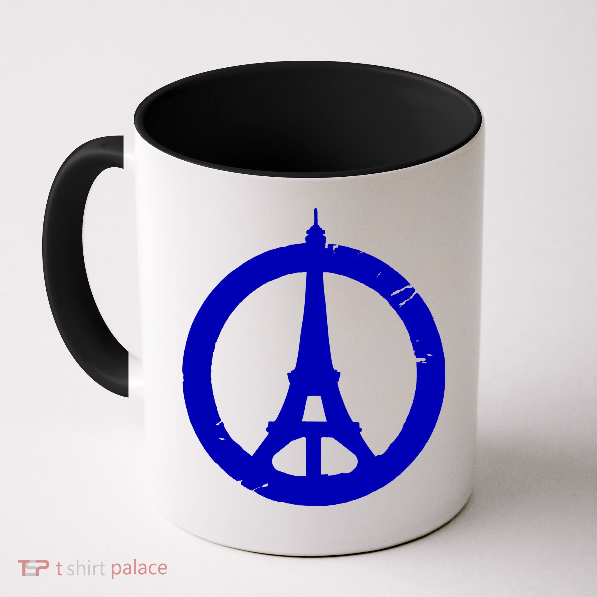 Support Paris Peace Sign Eiffel Tower Mug