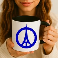 Support Paris Peace Sign Eiffel Tower Mug