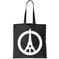 Support Paris Peace Sign Eiffel Tower Bag