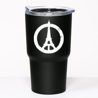 Support Paris Peace Sign Eiffel Tower Tumbler