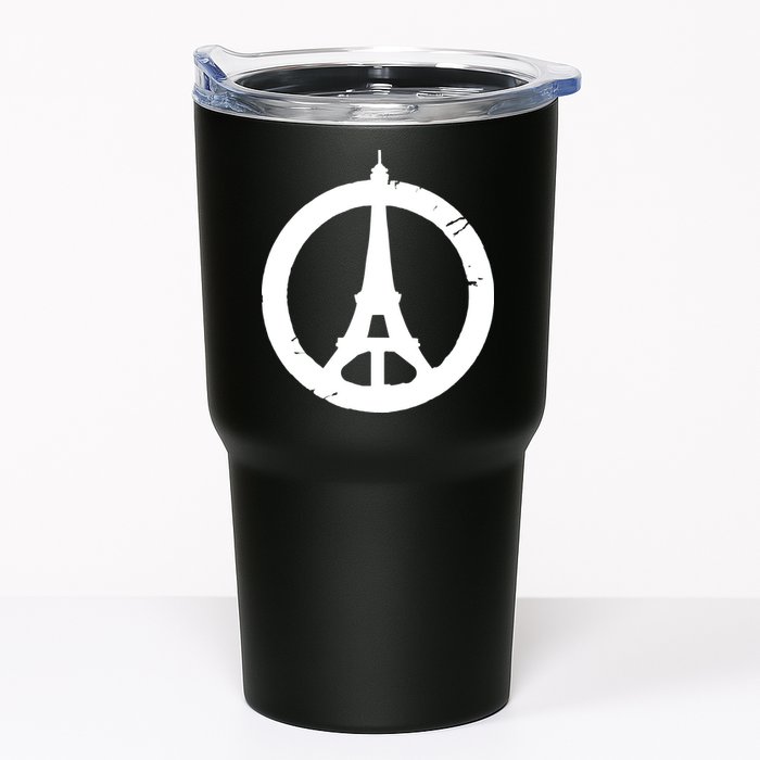 Support Paris Peace Sign Eiffel Tower Tumbler