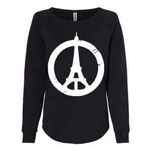 Support Paris Peace Sign Eiffel Tower Womens California Wash Sweatshirt