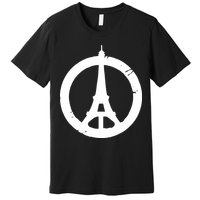Support Paris Peace Sign Eiffel Tower Premium T-Shirt