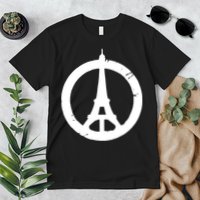 Support Paris Peace Sign Eiffel Tower Premium T-Shirt