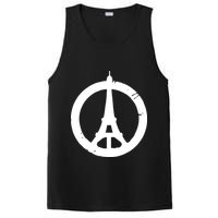 Support Paris Peace Sign Eiffel Tower PosiCharge Competitor Tank