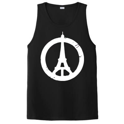 Support Paris Peace Sign Eiffel Tower PosiCharge Competitor Tank