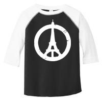 Support Paris Peace Sign Eiffel Tower Toddler Fine Jersey T-Shirt