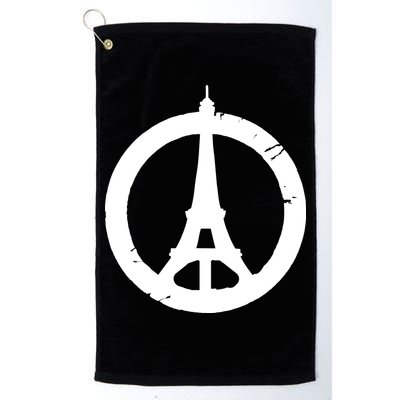 Support Paris Peace Sign Eiffel Tower Golf Towel
