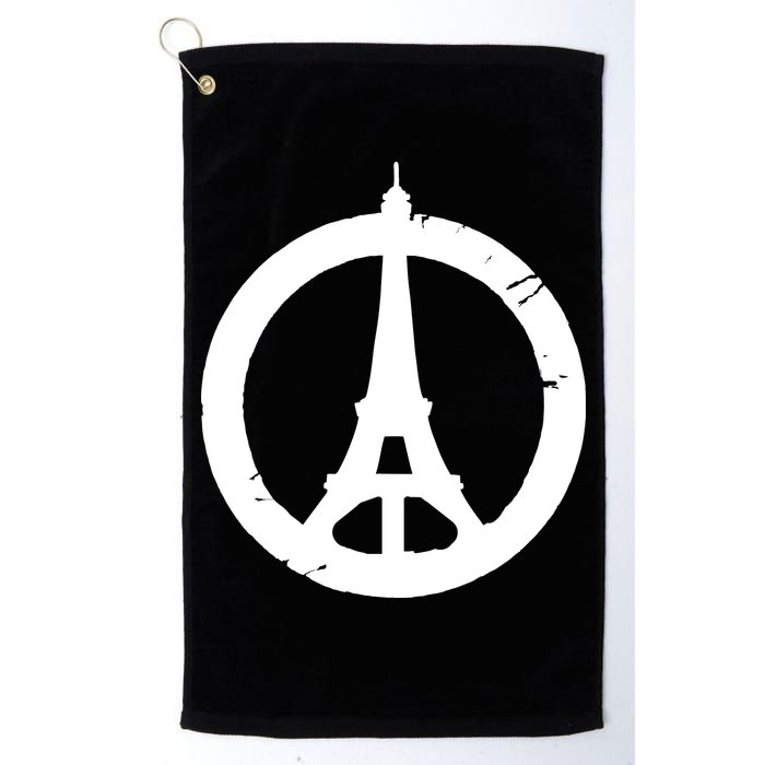 Support Paris Peace Sign Eiffel Tower Golf Towel