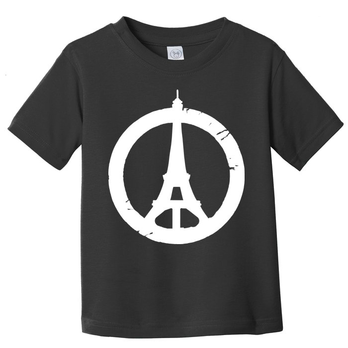 Support Paris Peace Sign Eiffel Tower Toddler T-Shirt