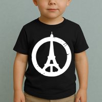 Support Paris Peace Sign Eiffel Tower Toddler T-Shirt