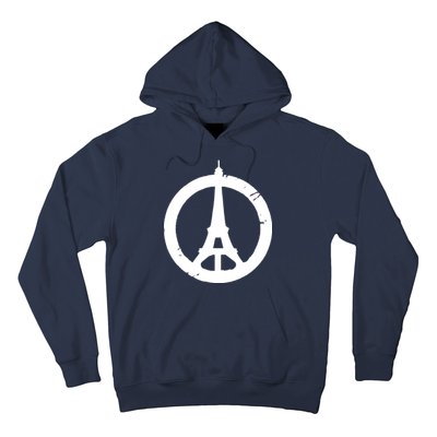 Support Paris Peace Sign Eiffel Tower Hoodie