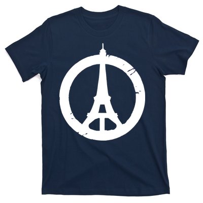 Support Paris Peace Sign Eiffel Tower T-Shirt