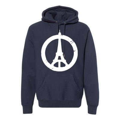 Support Paris Peace Sign Eiffel Tower Premium Hoodie