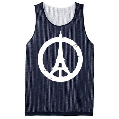 Support Paris Peace Sign Eiffel Tower Mesh Reversible Basketball Jersey Tank