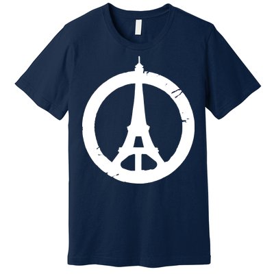 Support Paris Peace Sign Eiffel Tower Premium T-Shirt